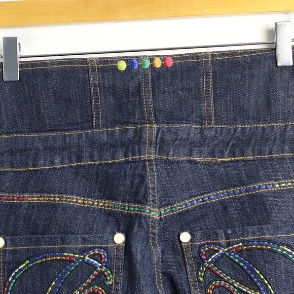 Coogi ultra high-waisted jeans vintage dark wash 7/8 size straight 90s rare art - Picture 5 of 9